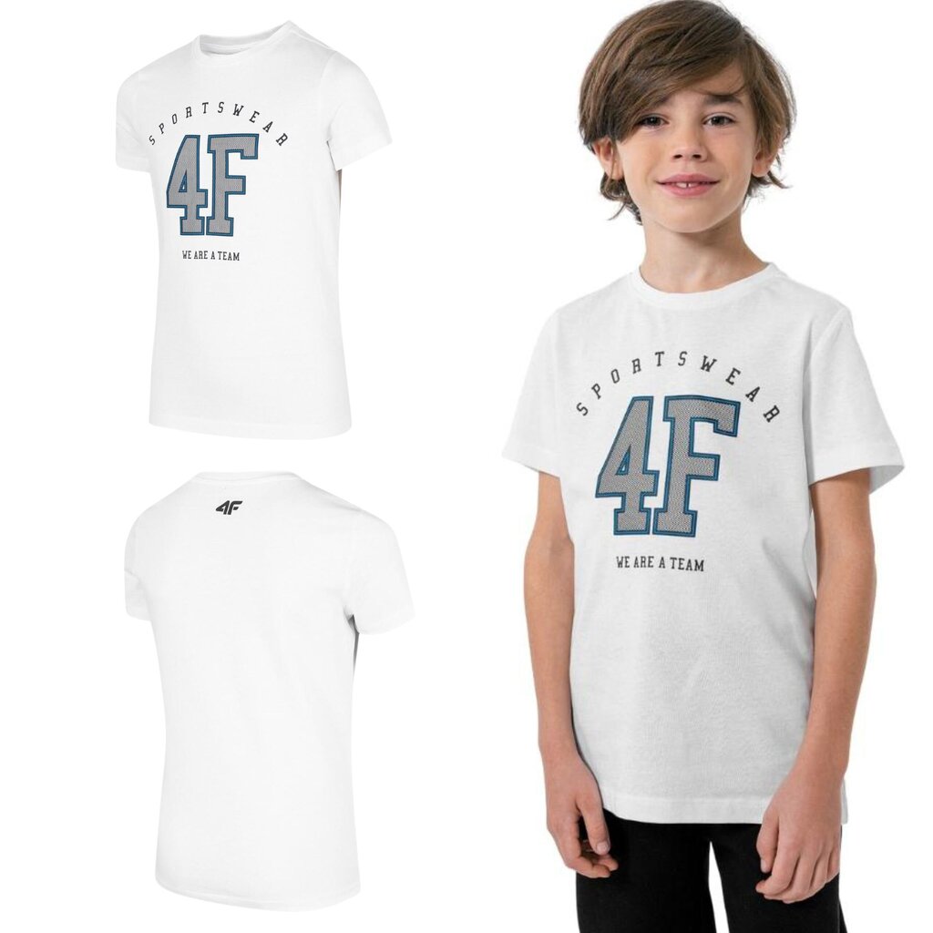 Bērnu T-krekls 4F HJZ22 JTSM008 10S cena un informācija | Zēnu krekli | 220.lv