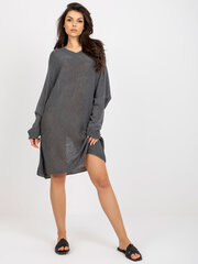 темно-серое вязаное платье с v-образным вырезом цена и информация | Женские блузки, рубашки | 220.lv