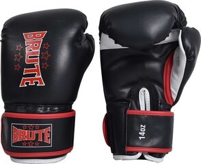Boksa cimdi Brute Thai Boxing Gloves, melni, 12 cena un informācija | Bokss un austrumu cīņas | 220.lv