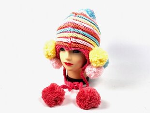 Cepure adīta, Dzeltena цена и информация | Шапки, перчатки, шарфы для девочек | 220.lv