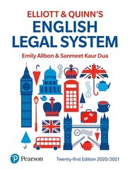 English Legal System 21st edition цена и информация | Книги по экономике | 220.lv