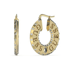 Guess Позолоченные серьги-кольца с цирконами Just Guess JUBE03111JWYGT/U sGU2389 цена и информация | Серьги | 220.lv