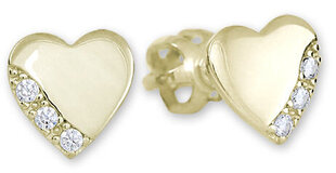 Brilio Золотые серьги Сердца с кристаллами 239 001 01071 sBR1690 цена и информация | Серьги | 220.lv