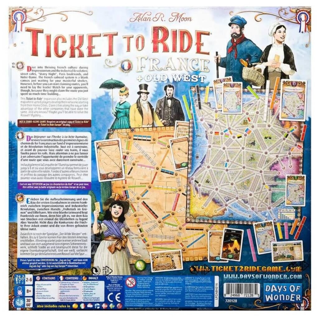 Galda spēle Days of Wonder Ticket to Ride Map Collection 6: France, FIN, SE, NO, DK cena un informācija | Galda spēles | 220.lv