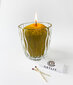 Pulverveida svece, dabīgs granulēts bišu vasks, 500ml, Dzeltens (vidēja frakcija) cena un informācija | Sveces un svečturi | 220.lv