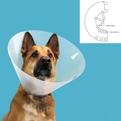 Pēcoperācijas apkakle suņiem KVP Quick Fit Caurspīdīgs (23-27 cm) цена и информация | Одежда для собак | 220.lv