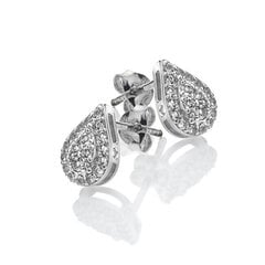Hot Diamonds Элегантные серебряные серьги с бриллиантами и топазами Glimmer DE736 sHD1605 цена и информация | Серьги | 220.lv
