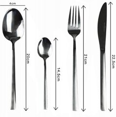 Galda piederumu komplekts koferī, 72 gab. cena un informācija | Galda piederumi | 220.lv