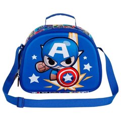 Сумка для завтрака Marvel «Мстители Капитан Америка Панч» 3D цена и информация | Школьные рюкзаки, спортивные сумки | 220.lv