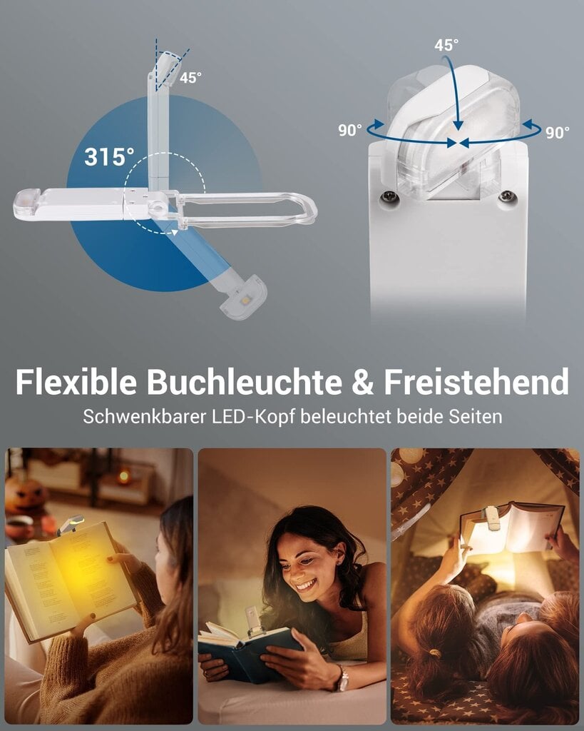 USB LED nakts lasīšanas lampa cena un informācija | Lampas bērnu istabai | 220.lv