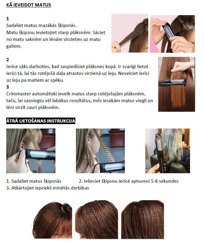 Automātiskais matu gofrētājs; Automātiski rotējošs gofrētājs (Automatically Rotating Crimping Hair Iron) LIVMAN AHC-94 цена и информация | Matu veidotāji, taisnotāji | 220.lv