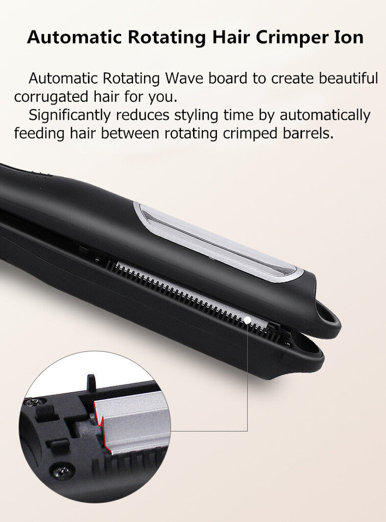 Automātiskais matu gofrētājs; Automātiski rotējošs gofrētājs (Automatically Rotating Crimping Hair Iron) LIVMAN AHC-94 цена и информация | Matu veidotāji, taisnotāji | 220.lv