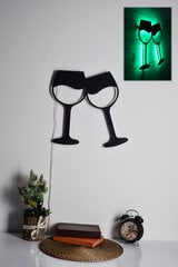 Dekoratīvs sienas apgaismojums Wine Glasses, 1 vnt. cena un informācija | Interjera priekšmeti | 220.lv