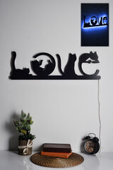Dekoratīvs sienas apgaismojums Cat Love, 1 vnt. cena un informācija | Interjera priekšmeti | 220.lv