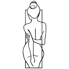 Sienu dekors Geometric Nude Woman, 1 gab. cena un informācija | Interjera priekšmeti | 220.lv