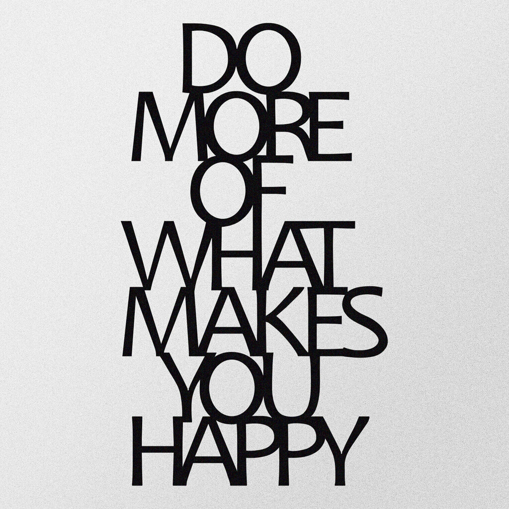 Sienas dekorācija Do More Of What Makes You Happy, 1 vnt. цена и информация | Interjera priekšmeti | 220.lv