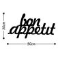 Sienas dekorācija Bon Appetit 1 Black, 1 vnt. цена и информация | Interjera priekšmeti | 220.lv