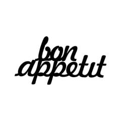 Sienas dekorācija Bon Appetit 1 Black, 1 vnt. cena un informācija | Interjera priekšmeti | 220.lv