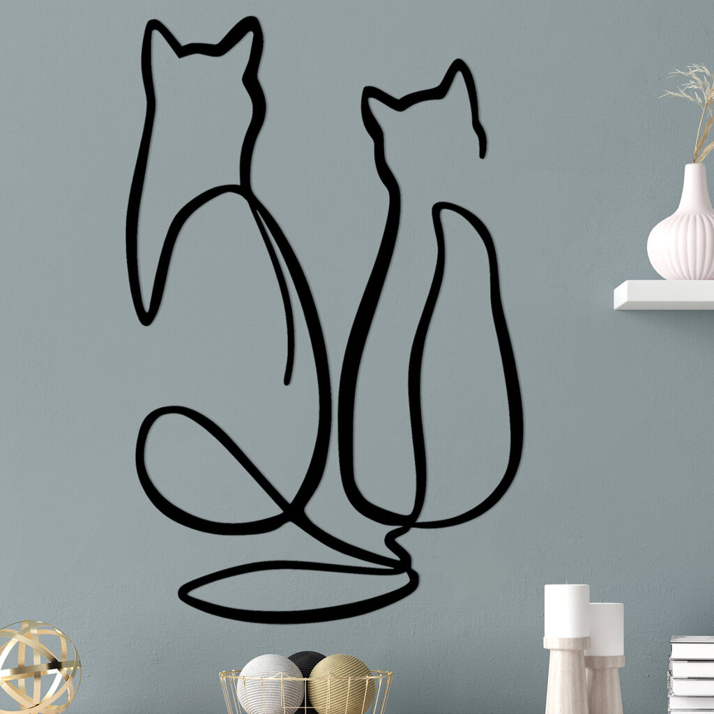 Sienas dekorācija Couple Cat Love, 1 vnt. цена и информация | Interjera priekšmeti | 220.lv