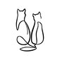 Sienas dekorācija Couple Cat Love, 1 vnt. cena un informācija | Interjera priekšmeti | 220.lv