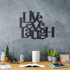 Sienas dekorācija Live Love Laugh, 1 vnt. cena un informācija | Interjera priekšmeti | 220.lv