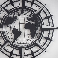 Sienu dekors World Map In Compass, 1 gab. cena un informācija | Interjera priekšmeti | 220.lv