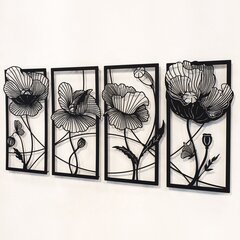 Декорация на стену Flowers, 1 шт. цена и информация | Детали интерьера | 220.lv