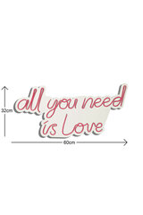 Декоративный настенный светильник All You Need is Love, 1 шт. цена и информация | Детали интерьера | 220.lv