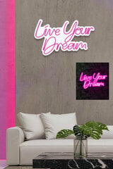 Dekoratīvs sienas apgaismojums Live Your Dream, 1 vnt. cena un informācija | Interjera priekšmeti | 220.lv