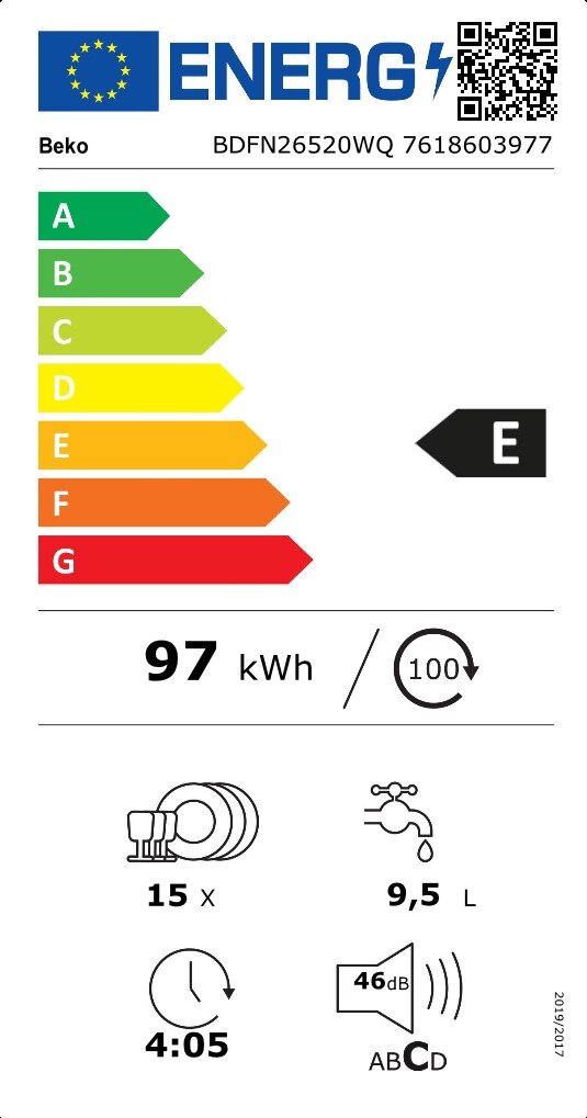 Beko BDFN26520WQ cena un informācija | Trauku mazgājamās mašīnas | 220.lv