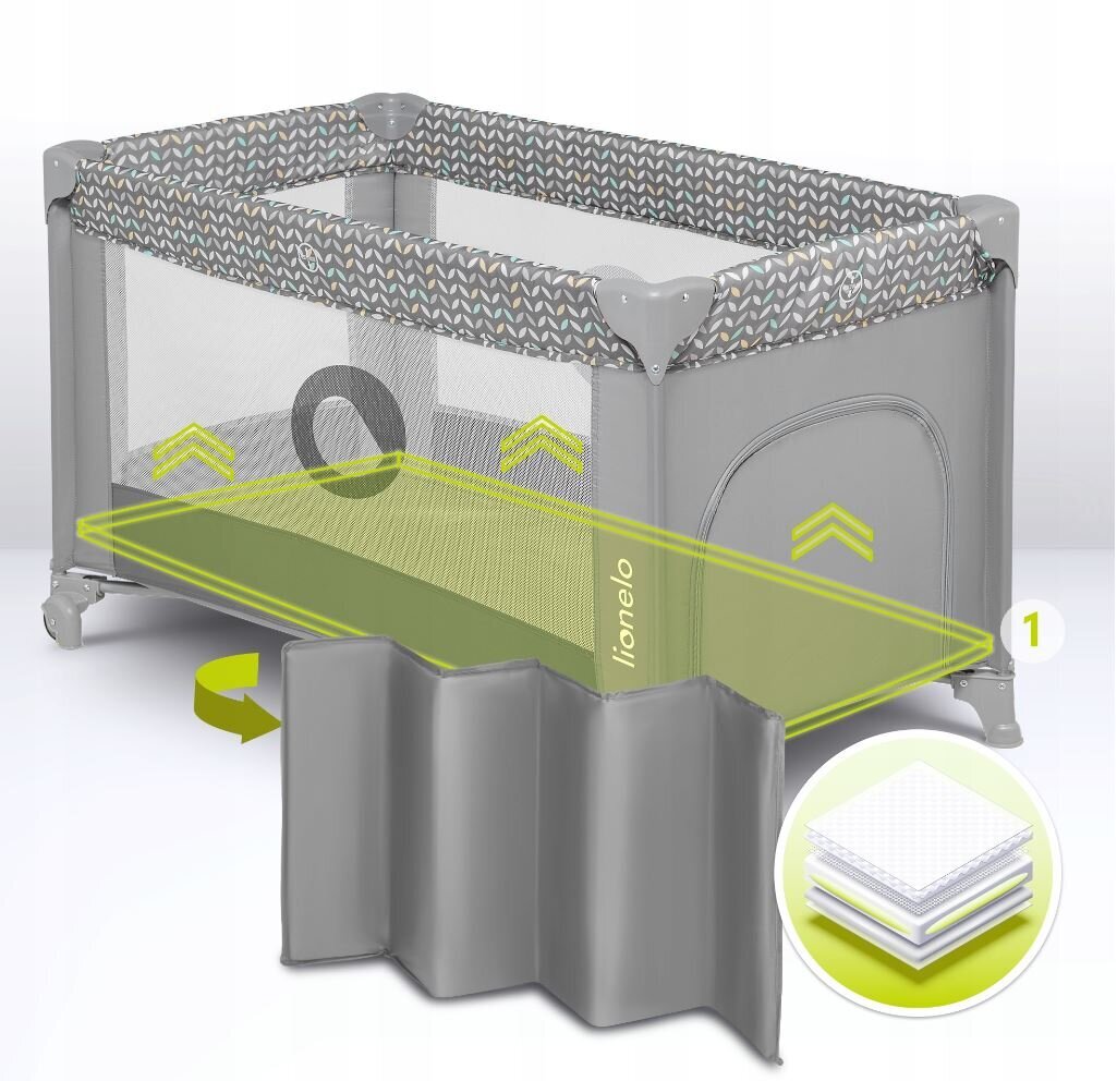 Ceļojumu saliekamā gultiņa mazuļiem līdz 3 gadu vecumam cena un informācija | Bērnu drošības preces | 220.lv