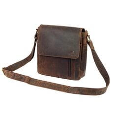 Мужская сумочка из натуральной кожи Andreas, коричневая цена и информация | Мужские сумки | 220.lv