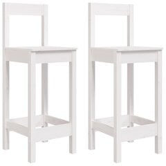 Bāra krēsli, 2 gab., 40x41,5x112 cm, balts цена и информация | Стулья для кухни и столовой | 220.lv