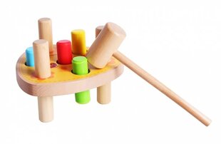 Красочный деревянный молоток цена и информация | Игрушки для малышей | 220.lv