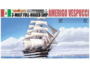 Сборная модель Aoshima - Italian 3-Mast Full-Rigged Ship Amerigo Vespucci, 1/350, 04427 цена и информация | Kонструкторы | 220.lv