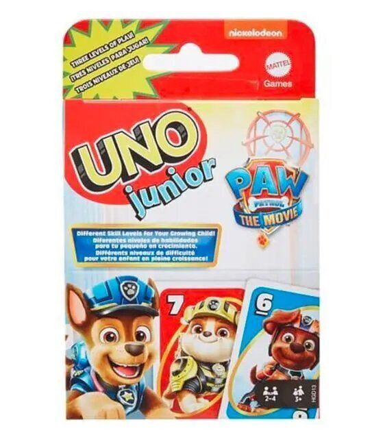 Kāršu Spēles Mattel UNO Junior The Paw Patrol cena un informācija | Galda spēles | 220.lv