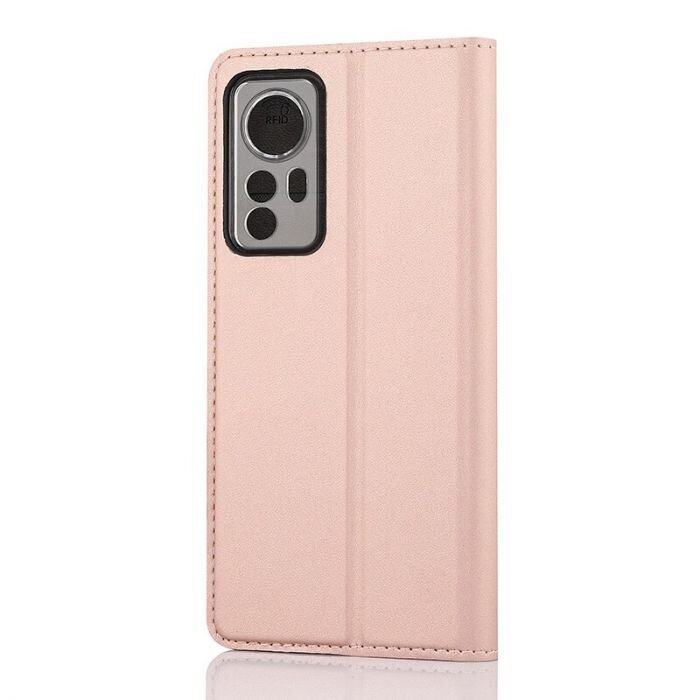 Wave aizsargmaciņš BookCase, Xiaomi 12, Rose Gold cena un informācija | Telefonu vāciņi, maciņi | 220.lv