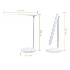 Bezvadu galda lampa Techly 4W LED, salokāma, balta cena un informācija | Iebūvējamās lampas, LED paneļi | 220.lv