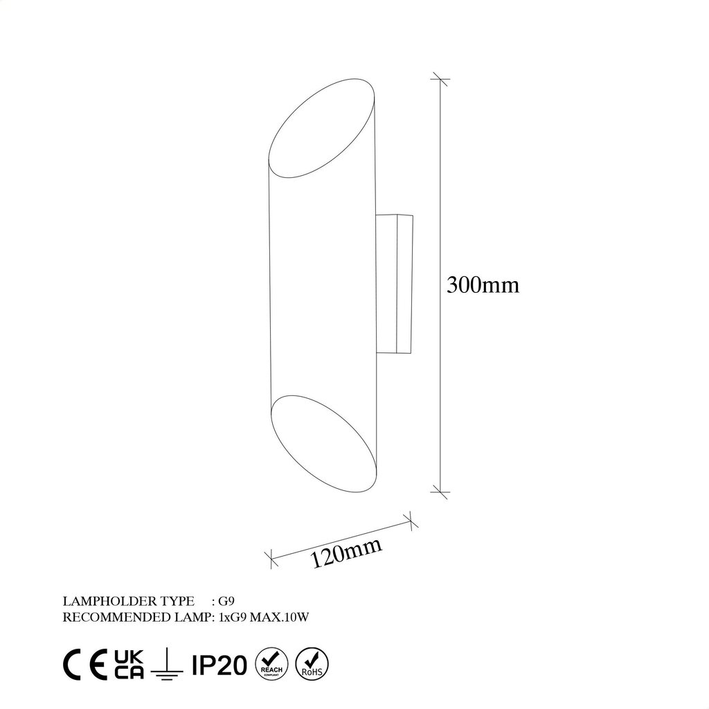 Opviq sienas lampa Cut cena un informācija | Sienas lampas | 220.lv