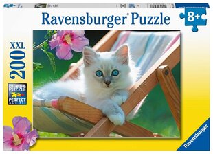 Ravensburger Puzzle White Kitten 200p 13289 cena un informācija | Puzles, 3D puzles | 220.lv