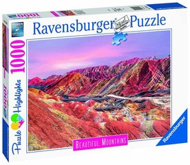 Ravensburger mīkla Regenbogenberge 1000p 17314 cena un informācija | Puzles, 3D puzles | 220.lv
