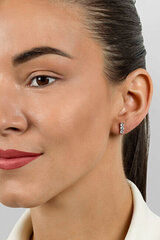 Brilio Silver Modes apzeltīti auskari ar caurspīdīgiem cirkoniem EA605Y sBS2780 cena un informācija | Auskari | 220.lv