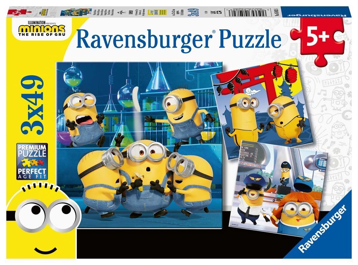 Ravensburger puzle smieklīgi minioni 3x49p 5082 цена и информация | Puzles, 3D puzles | 220.lv