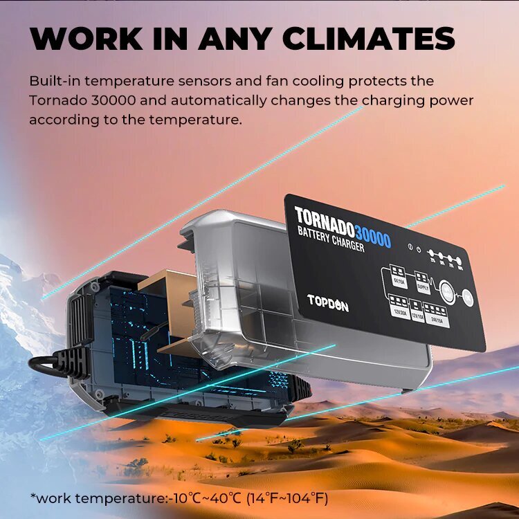 Akumulatoru lādētājs Topdon Tornado30000 cena un informācija | Akumulatoru lādētāji | 220.lv