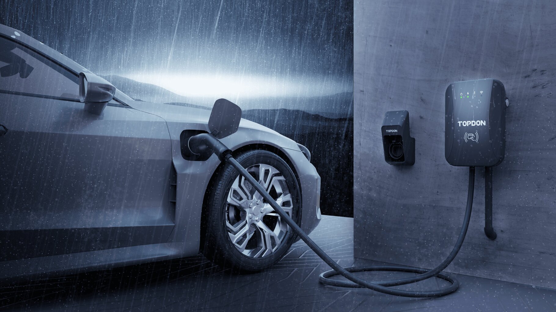 Elektriskās automašīnas lādētājs Topdon PulseQ AC Home 11 kW (7.5 m kabelis) cena un informācija | Elektroauto uzlādes stacijas  | 220.lv