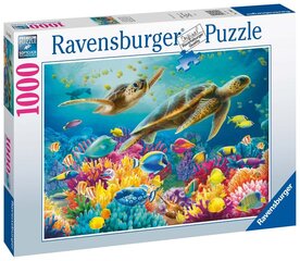 Ravensburger puzle Zilā zemūdens pasaule 1000p 17085 cena un informācija | Puzles, 3D puzles | 220.lv