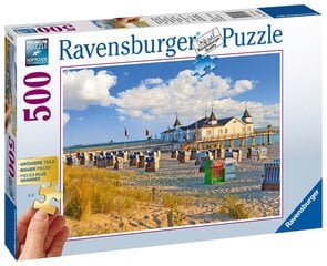 Ravensburger puzle pludmales krēsls Ahlbeck 500p 13652 cena un informācija | Puzles, 3D puzles | 220.lv