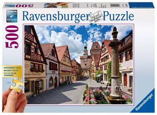 Ravensburger puzle Rothenburg O.D.T. 500p 13607 cena un informācija | Puzles, 3D puzles | 220.lv