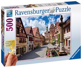 Ravensburger puzle Rothenburg O.D.T. 500p 13607 cena un informācija | Puzles, 3D puzles | 220.lv