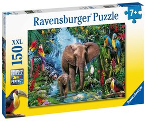 Ravensburger puzle ziloņi pie Oasis 150p 12901 cena un informācija | Puzles, 3D puzles | 220.lv